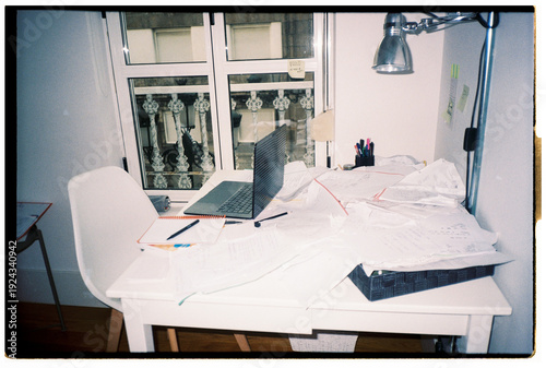 Messy Papers Clean Desk