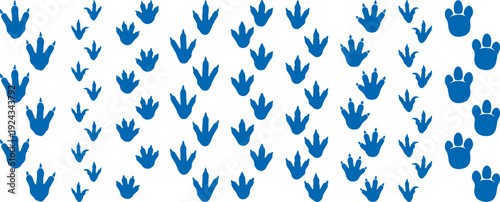 Multiple blue hand gestures with varying finger counts on a white background symbolizing diverse communication signals and expressions