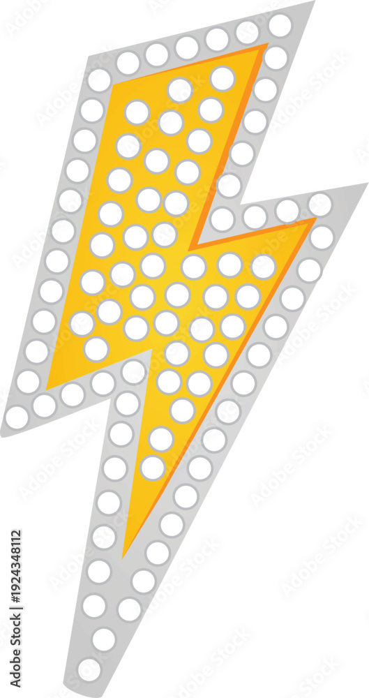 Obraz premium Yellow flash lighting. vector illustration