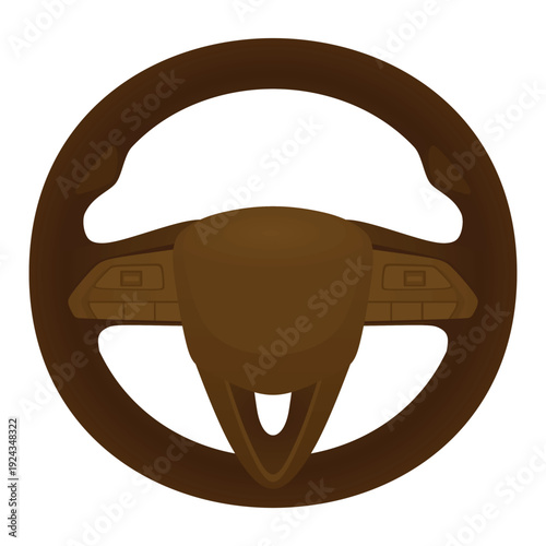 Brown car wheel. vector illustration