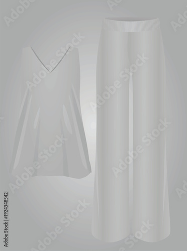 Top t shirt and bottom. vector