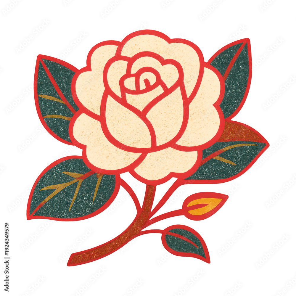 Naklejka premium PNG Elegant vintage floral illustration