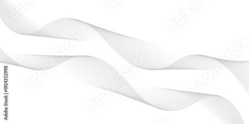 Abstract wave element for design. Digital frequency track equalizer. Stylized line art background. Vector illustration. Wave with lines created using blend tool.