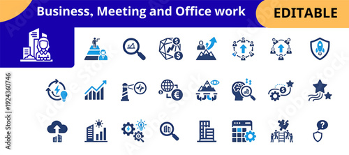 Professional Business Analytics And Growth Icon Collection