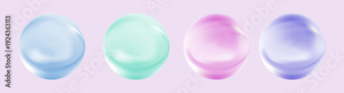 Abstract 3D light bubble with glare.