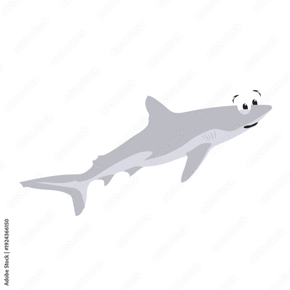 Obraz premium Whitetip Reef Shark Icon - Editable EPS