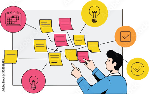 Business strategy and planning vector illustration