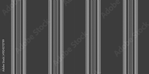Raded vector seamless textile, dividing background fabric stripe. Lectangle lines pattern vertical texture in grey and white colors.