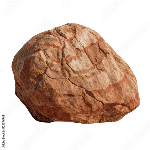 Red Rock With Natural Patterns Located in an Outdoor Setting During Daytime H...