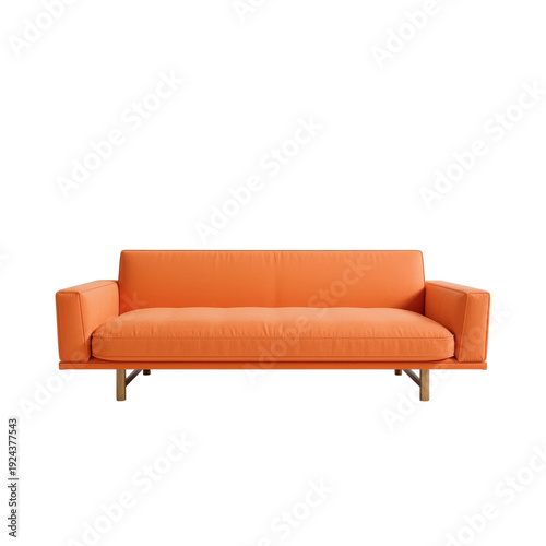 Modern Orange Sofa With Clean Design and Simple Lines for Comfortable Living ...