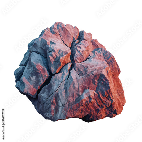 Large Rock With Mixed Colors Located Outdoors on a Sunny Day