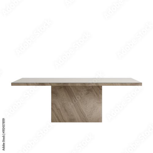 Modern Table Design With Simple Lines in a Neutral Color