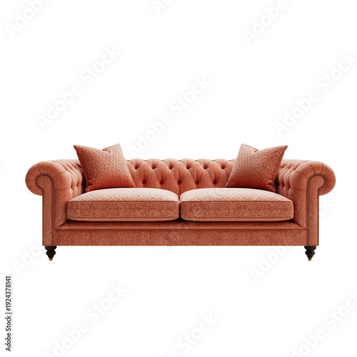 Modern Orange Sofa With Clean Design and Simple Lines for Comfortable Living ...