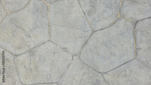 Obraz na plátně Natural grey stamped concrete or stone texture with a random flagstone pattern