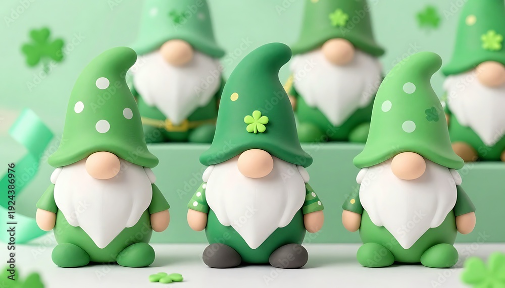 Fototapeta premium Cute St. Patricks Day Decor, created with generative ai