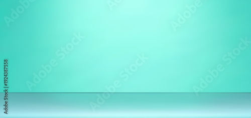 Abstract green gradient podium background.
