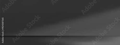 Abstract  black  podium background, minimal empty 3D studio backdrop, clean scene for product presentation mockup template.