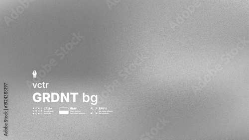 Abstract black and white vector background with high detailed noise texture and blurred gradient effect. Modern grayscale silver grainy overlay for industrial or brutalist design concepts.