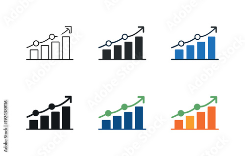 Performance tracking concept depicting a simplified analytics panel with progress indicators and upward results symbols, clearly