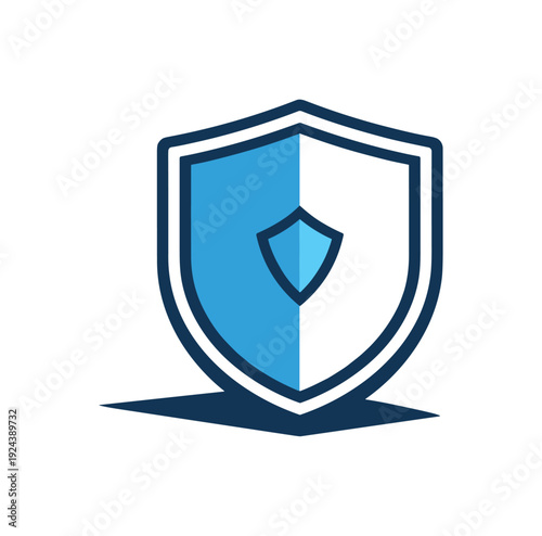 Shieldsymbol asphysic alb adge shown in astr aight fr ont view wi thex actsymmetry and cle an silhouette positi oned in the right