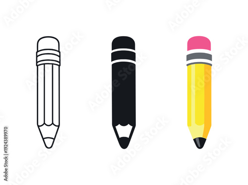 Practicing skills portrayed through a child-friendly pencil with rounded tip and eraser cap, same shape displayed side by side at