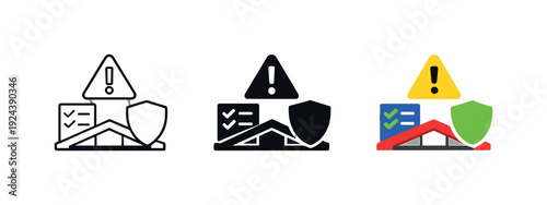 In strategic planning context appears a hazard control icon merging assessment markers and safety structure to imply proactive