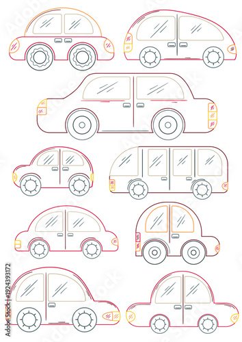 Set of cute illustration. Perfect for kids designs, posters, stickers