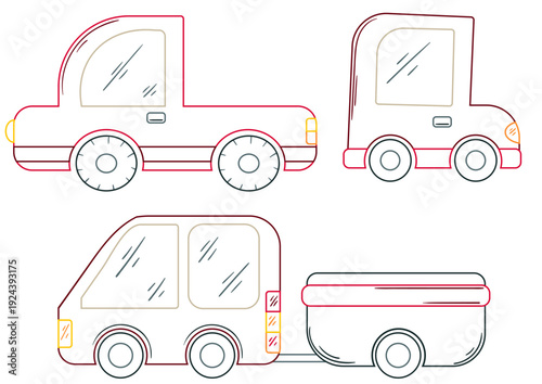 Set of cute illustration. Perfect for kids designs, posters, stickers