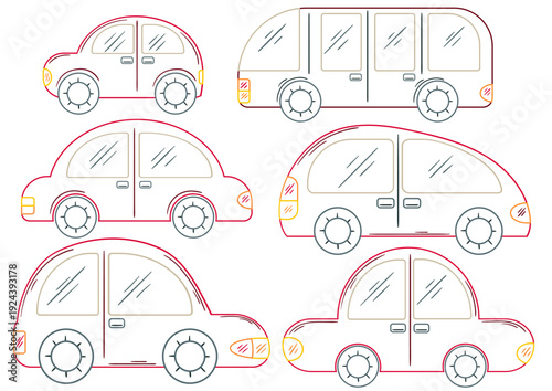 Set of cute illustration. Perfect for kids designs, posters, stickers