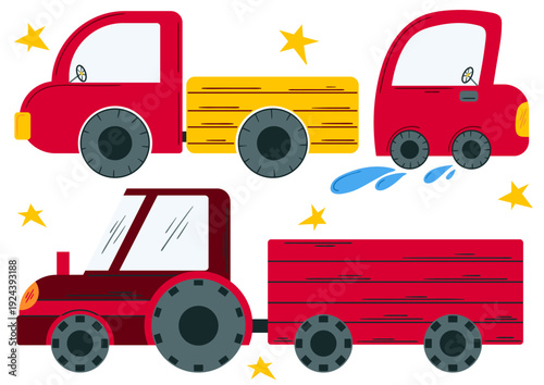 Set of cute illustration. Perfect for kids designs, posters, stickers