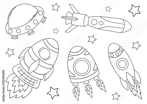 Set of cute illustration. Perfect for kids designs, posters, stickers