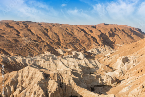 mountain landscape of the hot Judean desert
