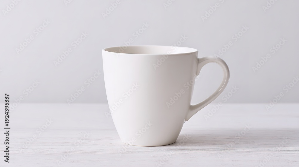Obraz premium A moment of solitude in a bustling world - Empty coffee cup on the table. Find your connection and growth.