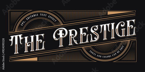 Prestige editable text effect, Victorian style