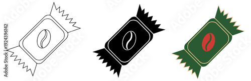 instant coffee stick beverage icon