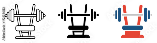 bench press barbell gym icon