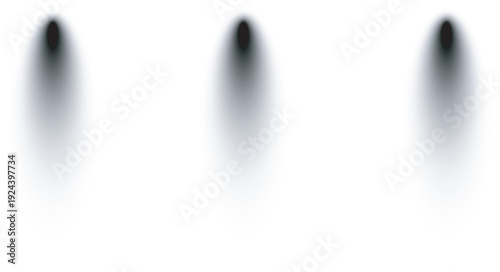 Abstract depiction of three ghostly or vaporous figures in a monochromatic composition Vector illustration.