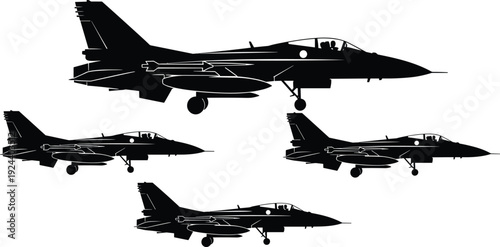 Set of black silhouettes featuring magical unicorns, shooting stars, rainbows, rain clouds, moon, sun, isolated on a white background, collection.