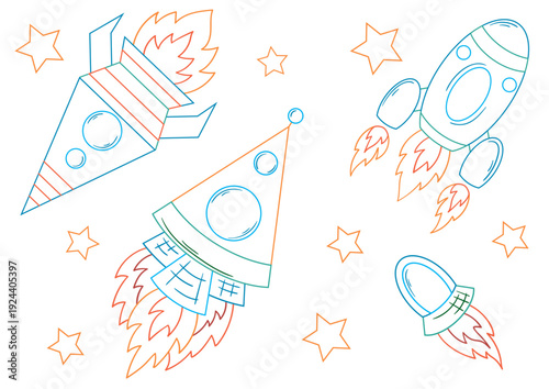 Set of cute illustration. Perfect for kids designs, posters, stickers