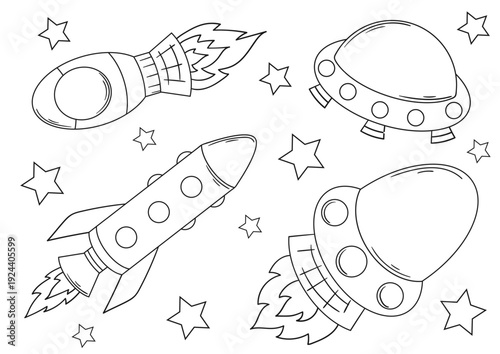 Set of cute illustration. Perfect for kids designs, posters, stickers