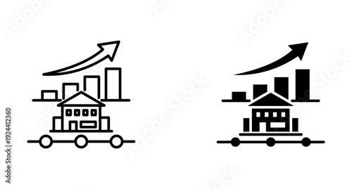 Business Evolution icon set with style outline and solid. vector simple elements.
