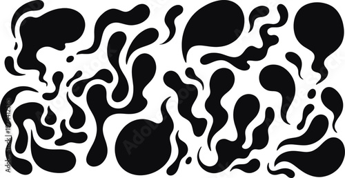 Chat bubble abstract liquid fluid shapes vector illustration