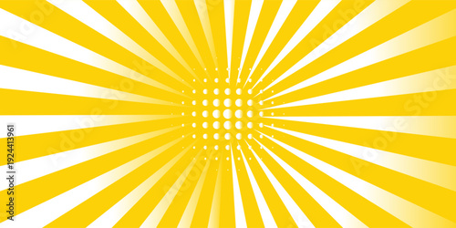 MobileYellow abstract background with light of sunburst. yellow starburst with halftone. sun ray retro background with flash