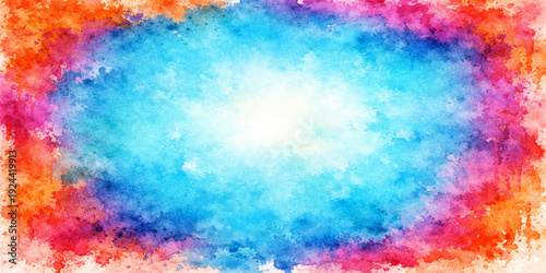 Artistic rainbow watercolor splash pattern featuring vibrant ink textures and colorful paint brush strokes on a grunge paper background for an abstract wallpaper design