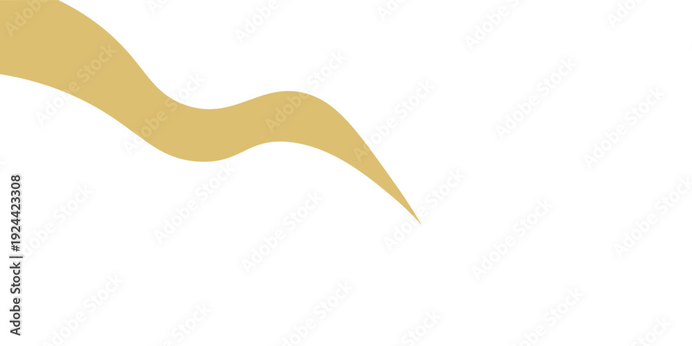 Fototapeta premium gold wave curve, golden wave corner shape for element, stripes ribbon golden graphic, striped gold. eps 10