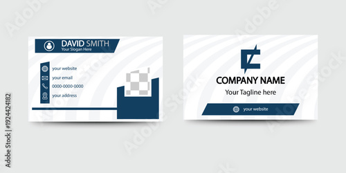 Business card design template Vector isolated on white background.
