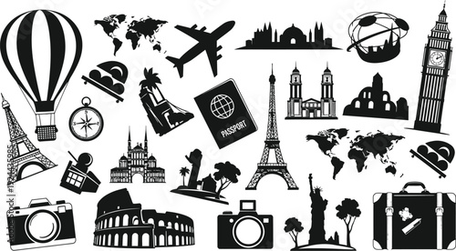 Travel and tourism icons