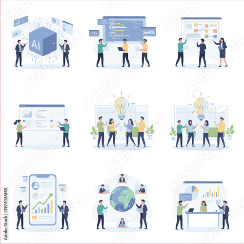 Creative worker at modern home office