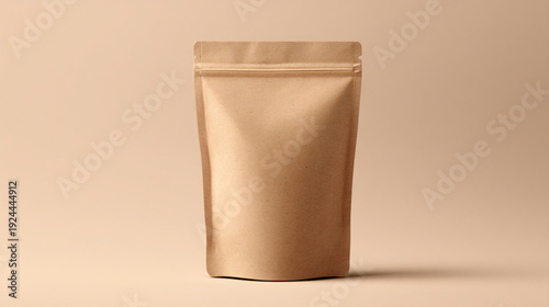 Kraft Stand Up Pouch with Zip Lock Seal