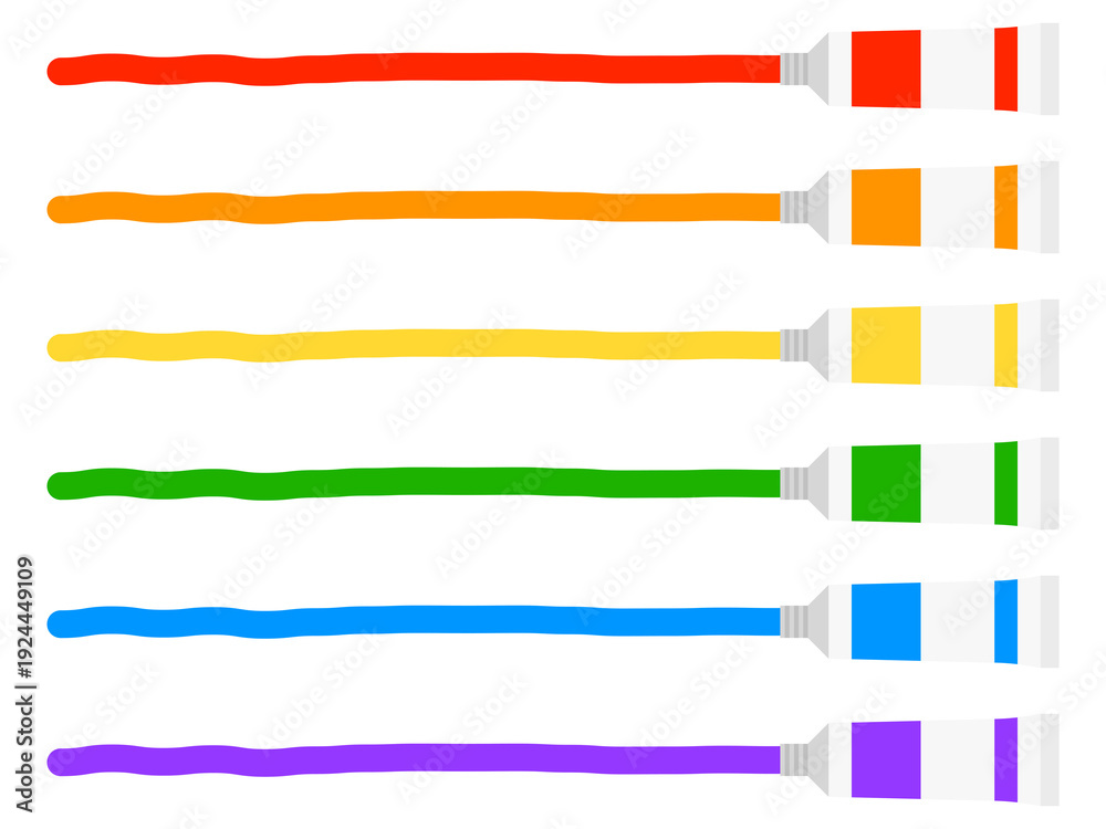 Obraz premium チューブ絵具ラインセット